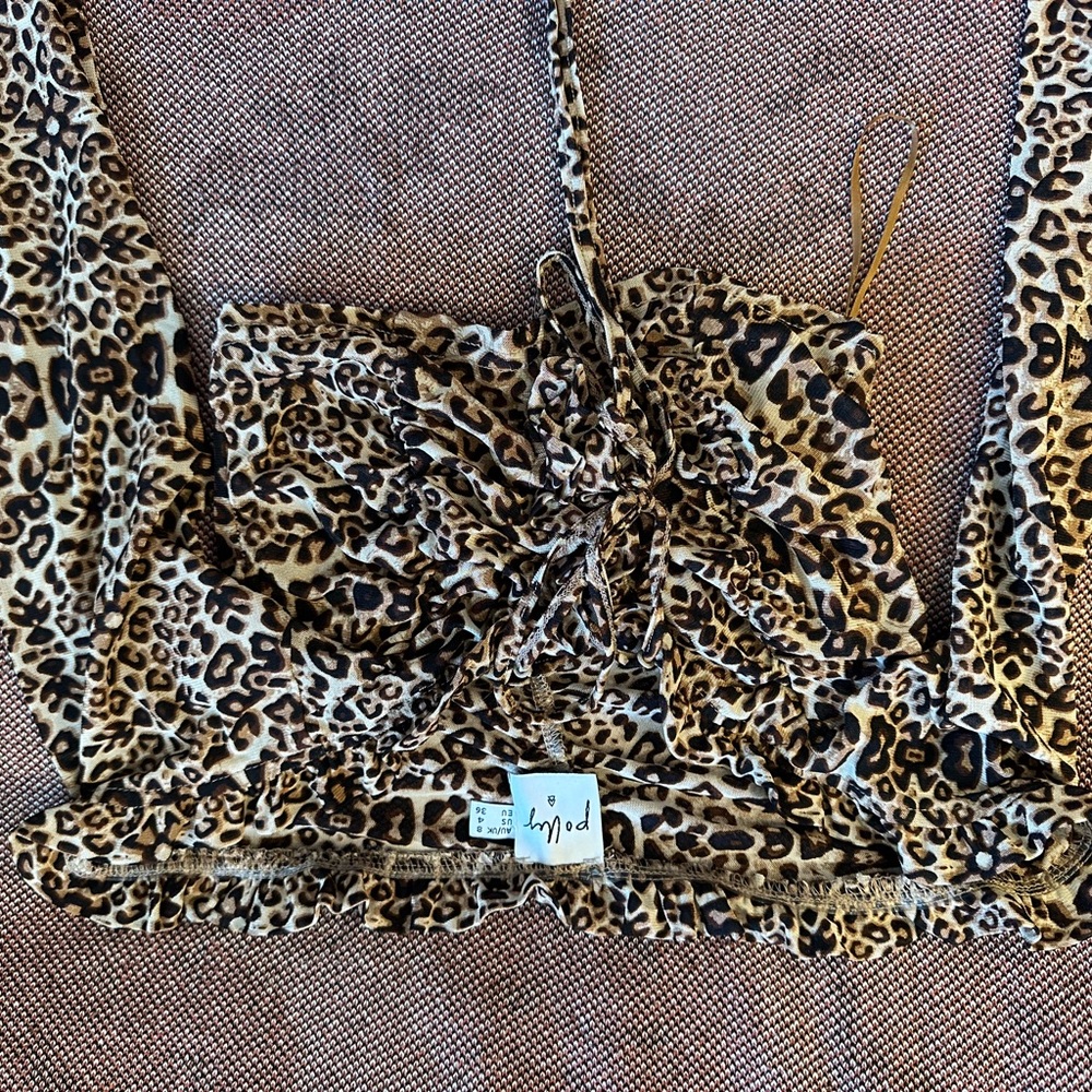 Princess Polly Leopard Print Crop Top